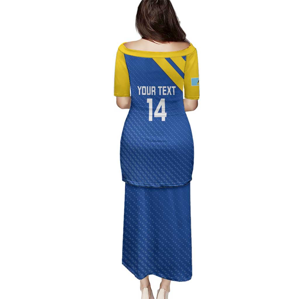 Custom Saint Lucia Football Family Matching Puletasi and Hawaiian Shirt 2025 Go Champions - Wonder Print Shop