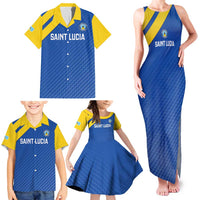 Custom Saint Lucia Football Family Matching Tank Maxi Dress and Hawaiian Shirt 2025 Go Champions - Wonder Print Shop