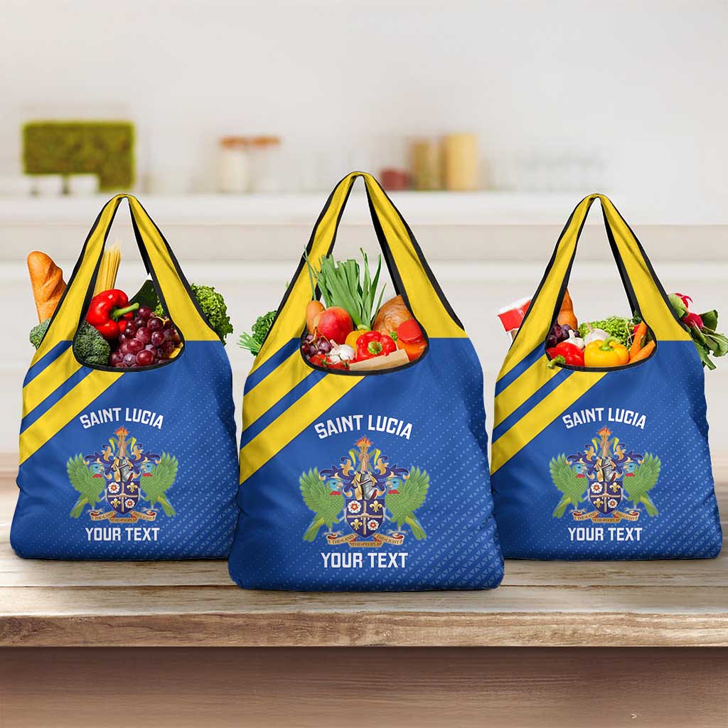 Custom Saint Lucia Football Grocery Bag 2025 Go Champions