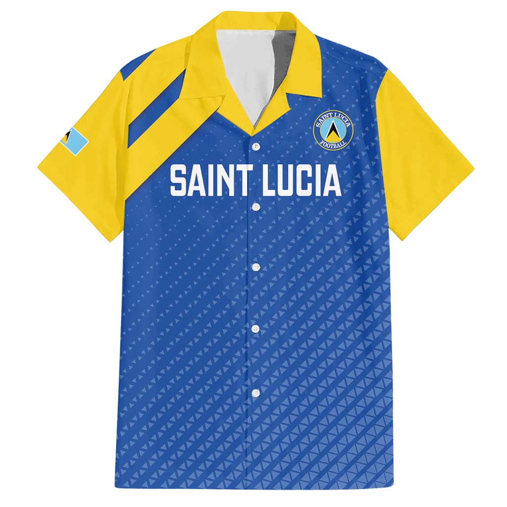 Custom Saint Lucia Football Hawaiian Shirt 2025 Go Champions - Wonder Print Shop