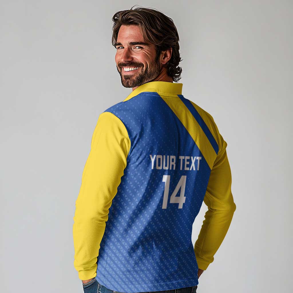 Custom Saint Lucia Football Long Sleeve Polo Shirt 2025 Go Champions - Wonder Print Shop