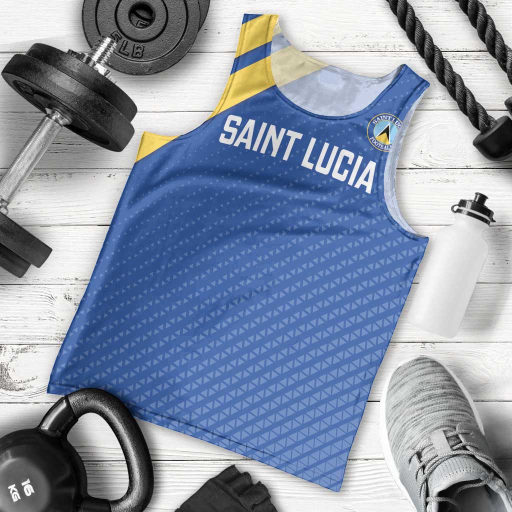 Custom Saint Lucia Football Men Tank Top 2025 Go Champions - Wonder Print Shop