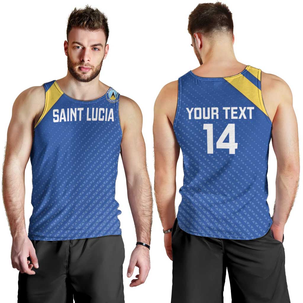 Custom Saint Lucia Football Men Tank Top 2025 Go Champions - Wonder Print Shop