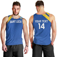Custom Saint Lucia Football Men Tank Top 2025 Go Champions - Wonder Print Shop