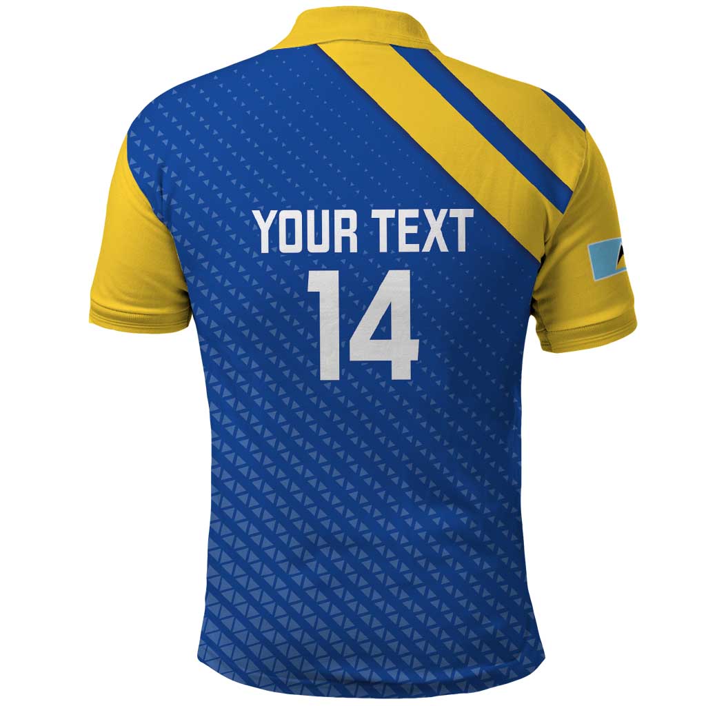 Custom Saint Lucia Football Polo Shirt 2025 Go Champions - Wonder Print Shop