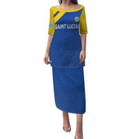 Custom Saint Lucia Football Puletasi 2025 Go Champions - Wonder Print Shop