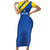 Custom Saint Lucia Football Short Sleeve Bodycon Dress 2025 Go Champions - Wonder Print Shop