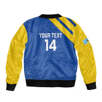 Custom Saint Lucia Football Sleeve Zip Bomber Jacket 2025 Go Champions - Wonder Print Shop