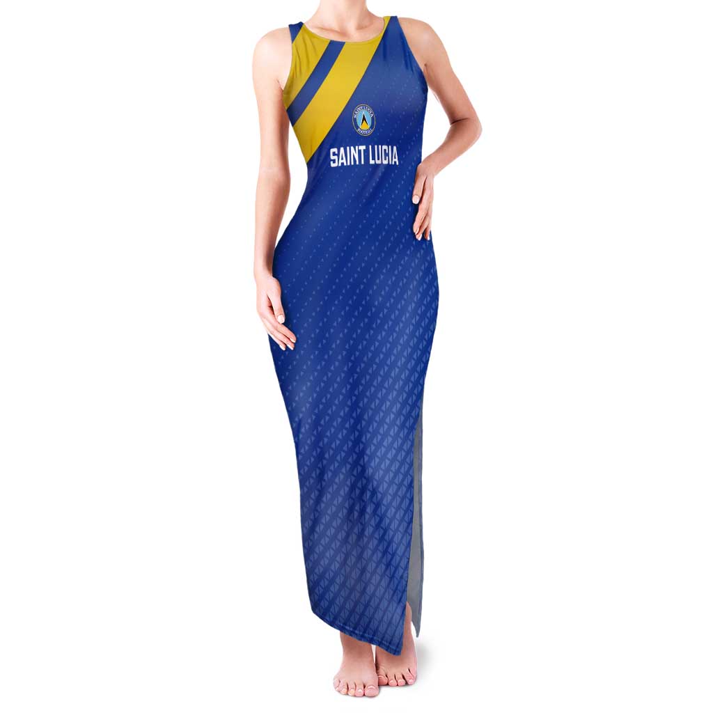 Custom Saint Lucia Football Tank Maxi Dress 2025 Go Champions - Wonder Print Shop