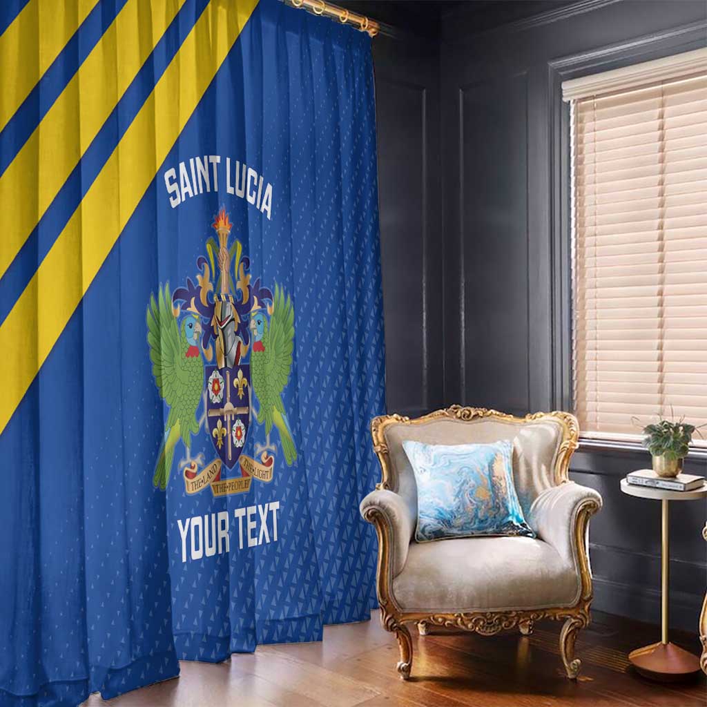 Custom Saint Lucia Football Window Curtain 2025 Go Champions - Wonder Print Shop