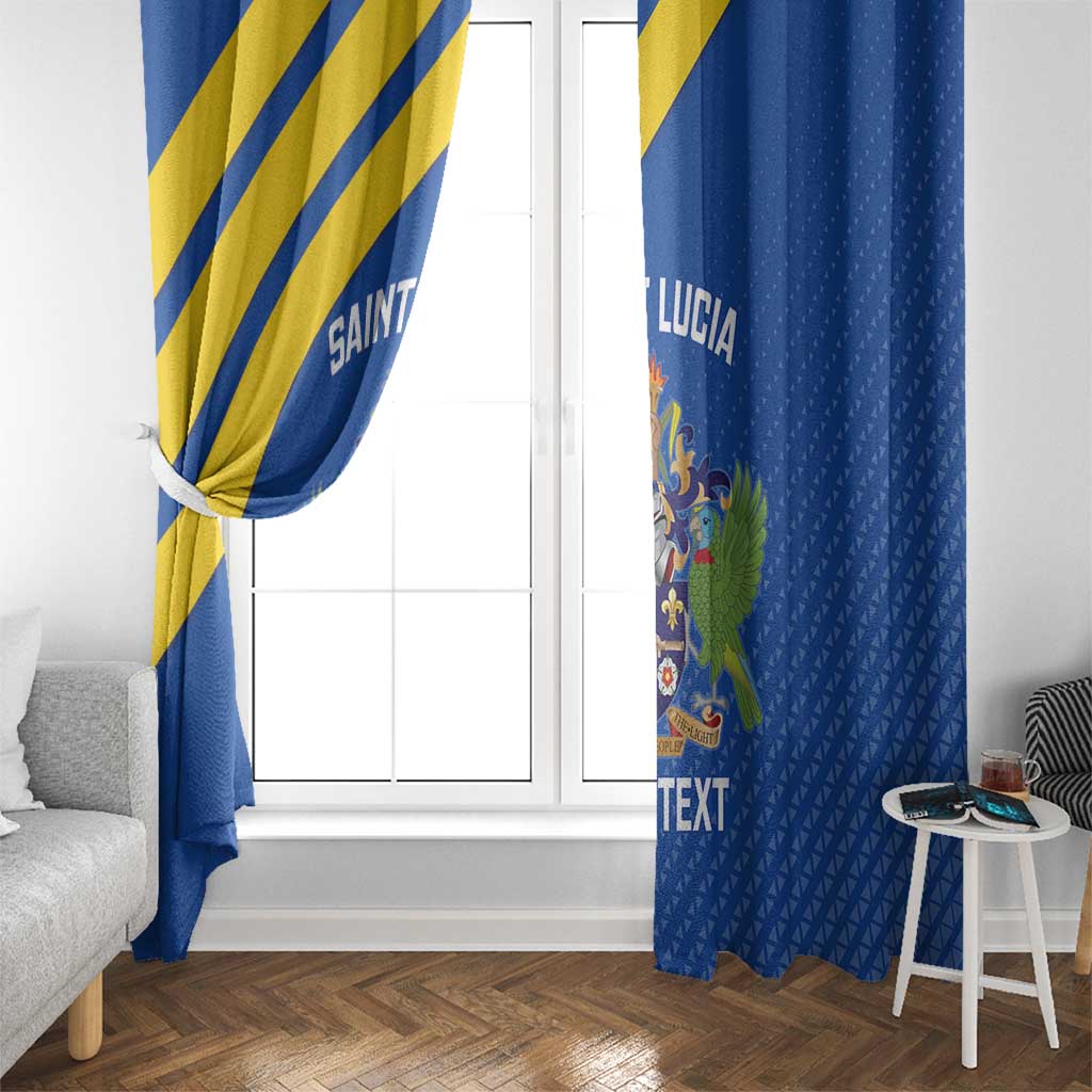 Custom Saint Lucia Football Window Curtain 2025 Go Champions - Wonder Print Shop