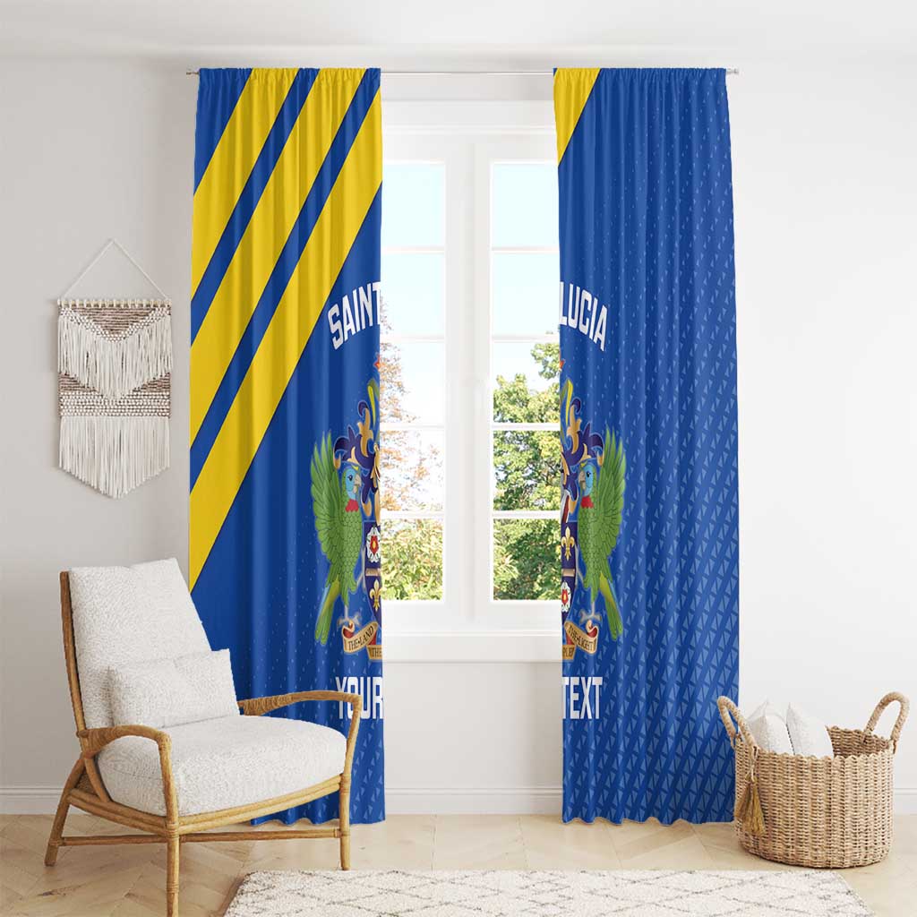 Custom Saint Lucia Football Window Curtain 2025 Go Champions - Wonder Print Shop