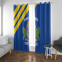 Custom Saint Lucia Football Window Curtain 2025 Go Champions - Wonder Print Shop