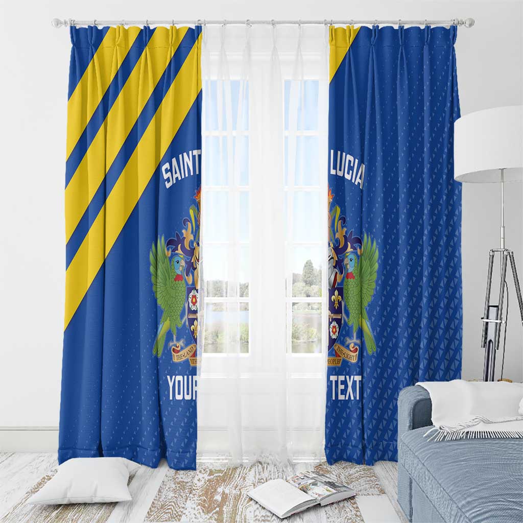 Custom Saint Lucia Football Window Curtain 2025 Go Champions - Wonder Print Shop