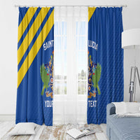 Custom Saint Lucia Football Window Curtain 2025 Go Champions - Wonder Print Shop