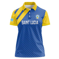 Custom Saint Lucia Football Women Polo Shirt 2025 Go Champions - Wonder Print Shop