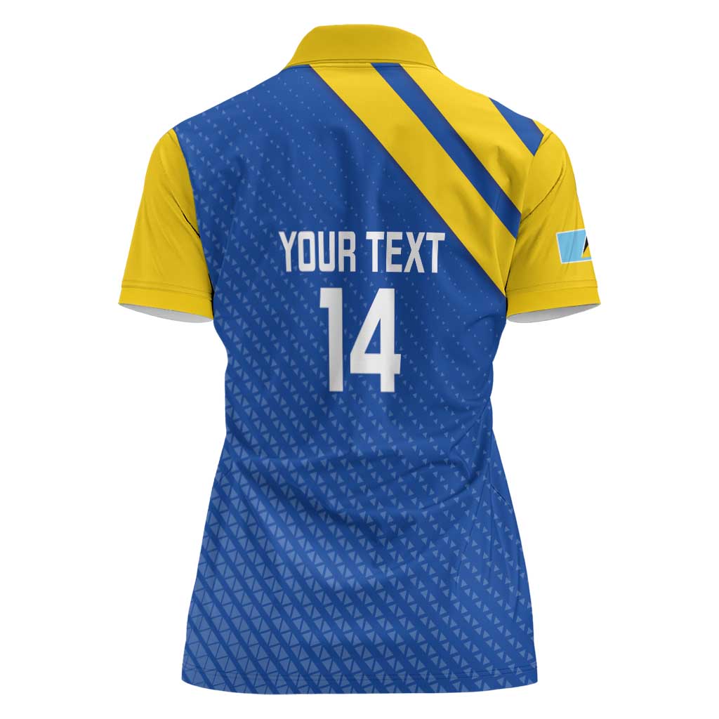 Custom Saint Lucia Football Women Polo Shirt 2025 Go Champions - Wonder Print Shop