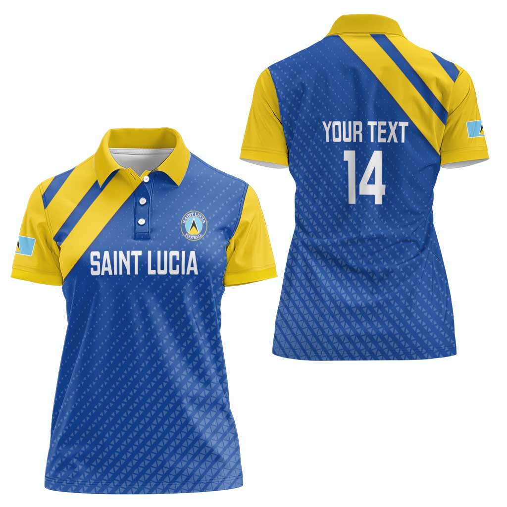 Custom Saint Lucia Football Women Polo Shirt 2025 Go Champions - Wonder Print Shop