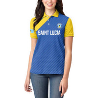 Custom Saint Lucia Football Women Polo Shirt 2025 Go Champions - Wonder Print Shop