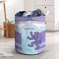 Scotland Football Custom Laundry Basket 2026 Come On Scottish Dragon Thistle Cyan - Wonder Print Shop