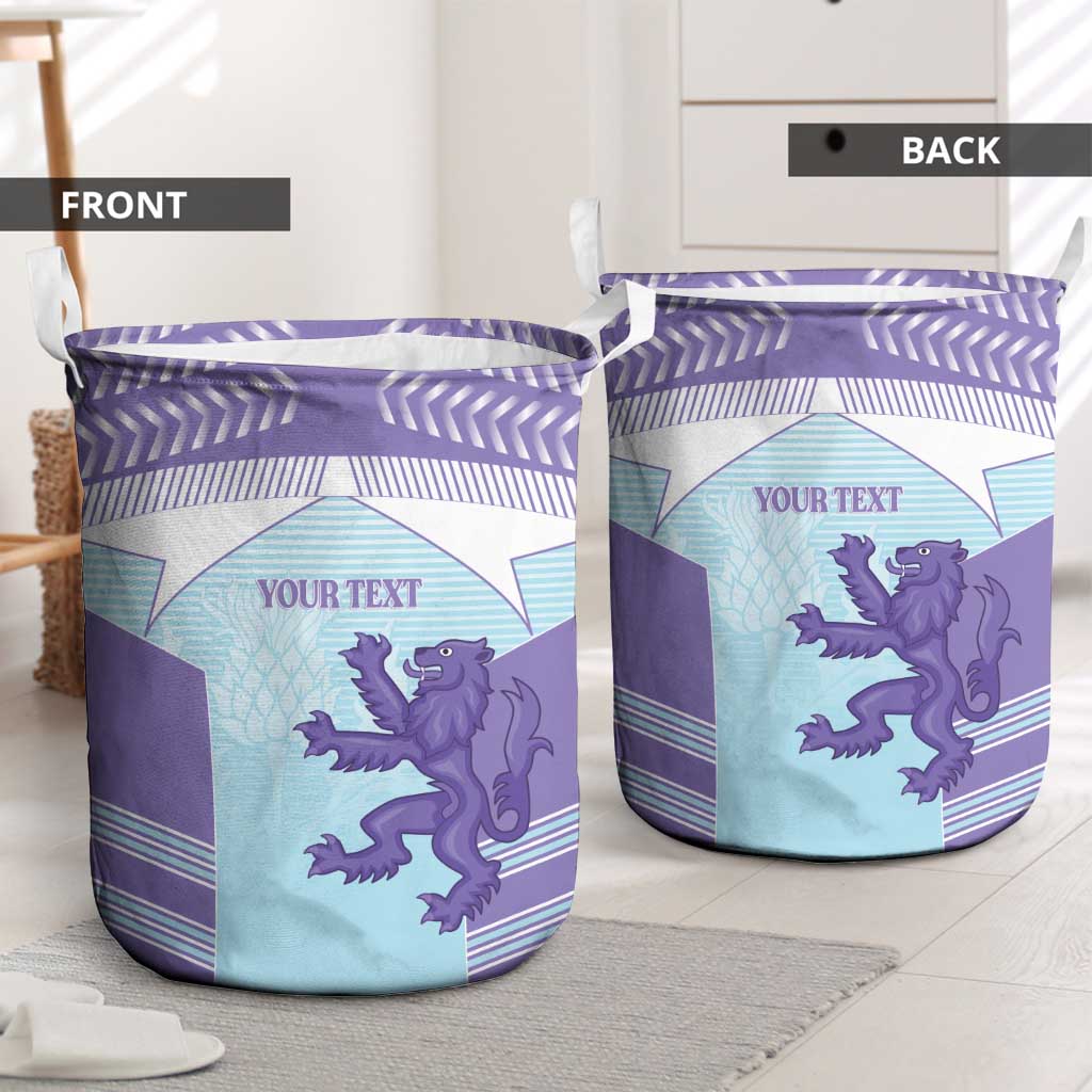 Scotland Football Custom Laundry Basket 2026 Come On Scottish Dragon Thistle Cyan - Wonder Print Shop