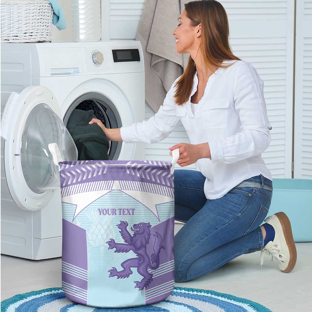 Scotland Football Custom Laundry Basket 2026 Come On Scottish Dragon Thistle Cyan - Wonder Print Shop