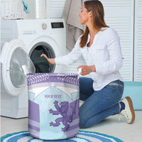 Scotland Football Custom Laundry Basket 2026 Come On Scottish Dragon Thistle Cyan - Wonder Print Shop