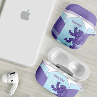 Scotland Football Custom AirPods Case 2026 Come On Scottish Dragon Thistle Cyan - Wonder Print Shop
