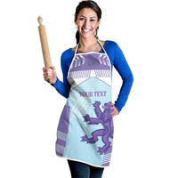 Scotland Football Custom Apron 2026 Come On Scottish Dragon Thistle Cyan - Wonder Print Shop