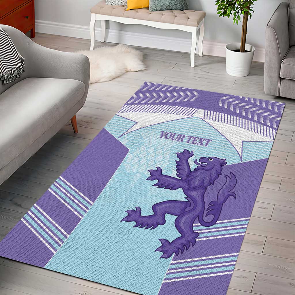 Scotland Football Custom Area Rug 2026 Come On Scottish Dragon Thistle Cyan - Wonder Print Shop
