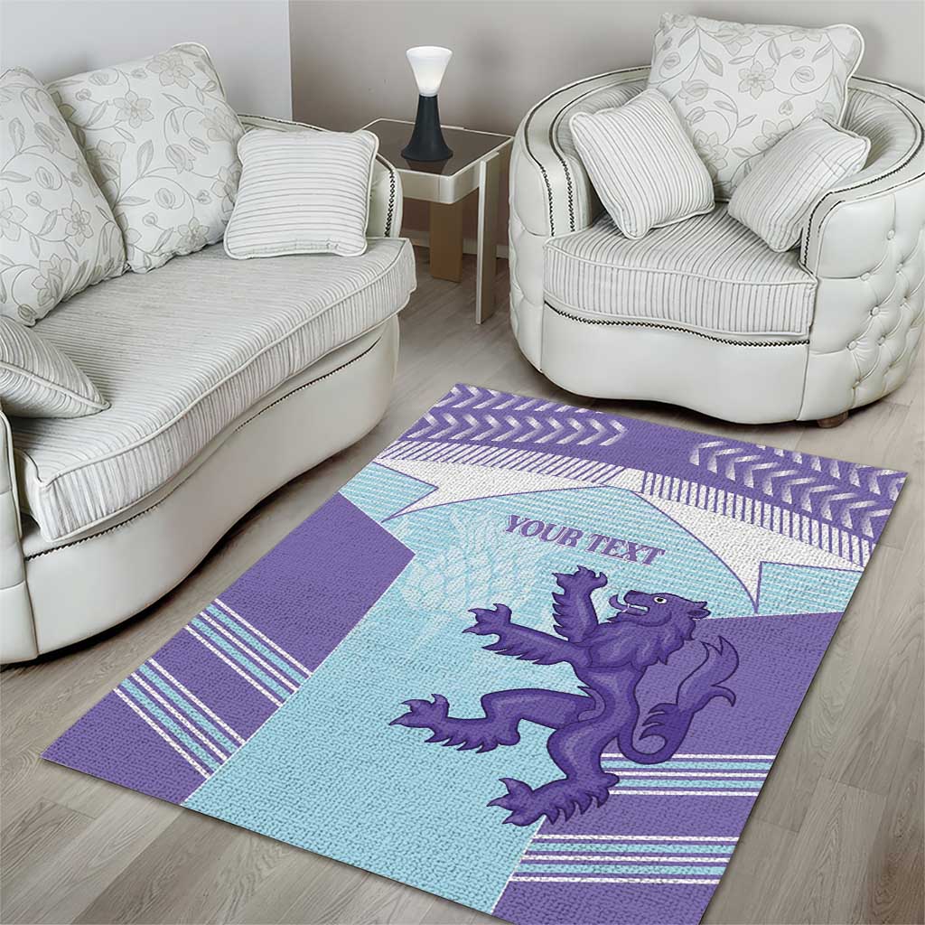 Scotland Football Custom Area Rug 2026 Come On Scottish Dragon Thistle Cyan - Wonder Print Shop