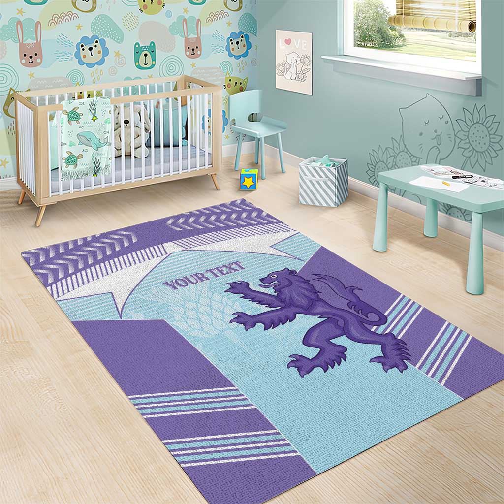 Scotland Football Custom Area Rug 2026 Come On Scottish Dragon Thistle Cyan - Wonder Print Shop