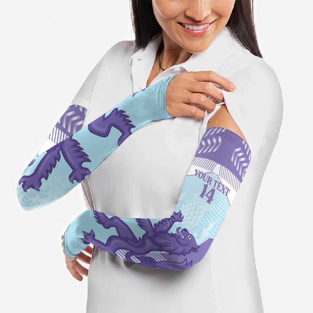 Scotland Football Custom Arm Sleeves 2026 Come On Scottish Dragon Thistle Cyan - Wonder Print Shop