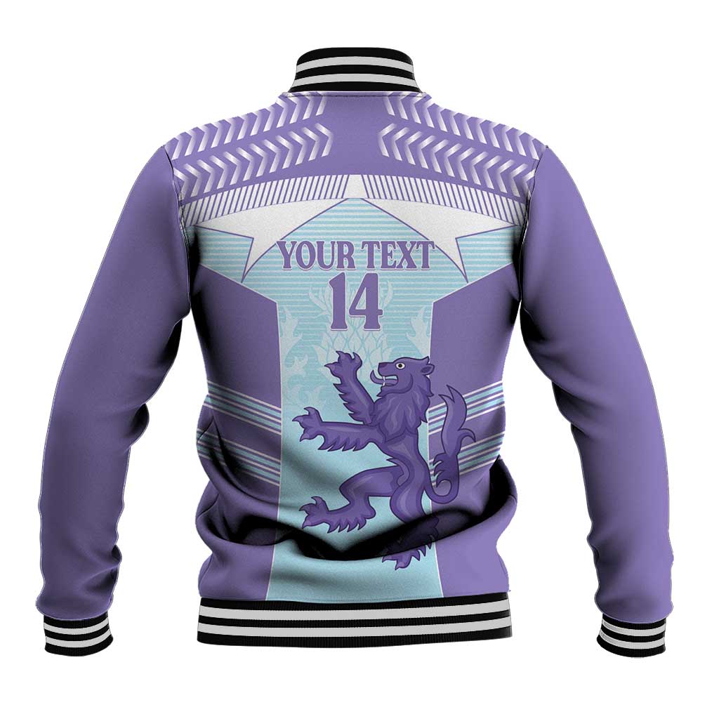 Scotland Football Custom Baseball Jacket 2026 Come On Scottish Dragon Thistle Cyan - Wonder Print Shop