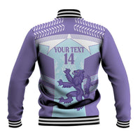 Scotland Football Custom Baseball Jacket 2026 Come On Scottish Dragon Thistle Cyan - Wonder Print Shop
