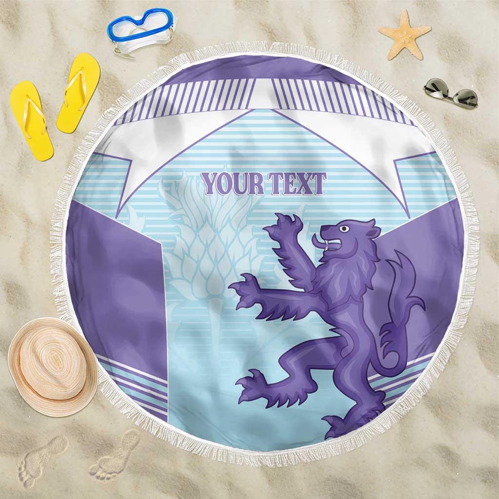 Scotland Football Custom Beach Blanket 2026 Come On Scottish Dragon Thistle Cyan - Wonder Print Shop