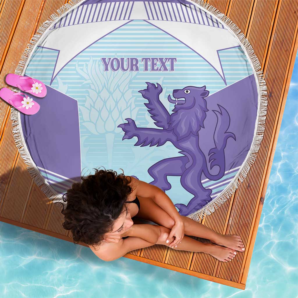 Scotland Football Custom Beach Blanket 2026 Come On Scottish Dragon Thistle Cyan - Wonder Print Shop