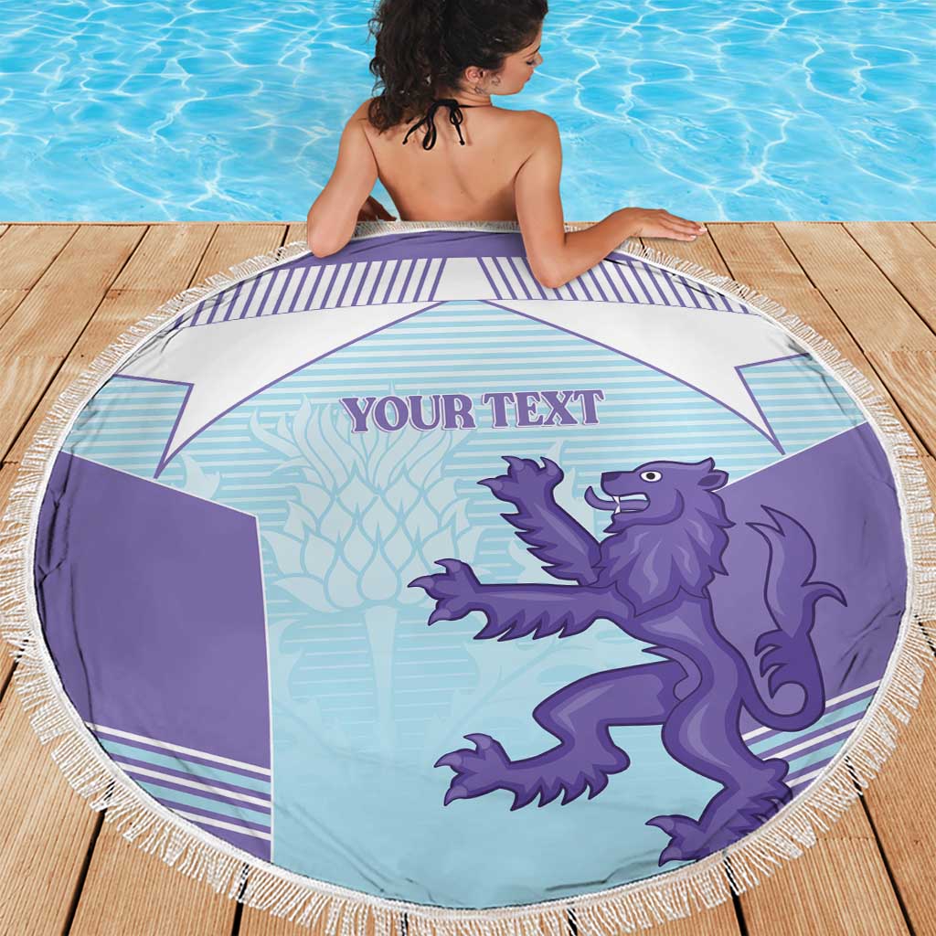 Scotland Football Custom Beach Blanket 2026 Come On Scottish Dragon Thistle Cyan - Wonder Print Shop