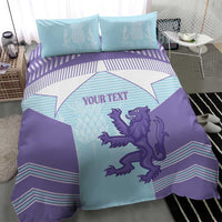 Scotland Football Custom Bedding Set 2026 Come On Scottish Dragon Thistle Cyan - Wonder Print Shop