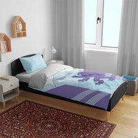 Scotland Football Custom Bedding Set 2026 Come On Scottish Dragon Thistle Cyan - Wonder Print Shop