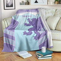 Scotland Football Custom Blanket 2026 Come On Scottish Dragon Thistle Cyan - Wonder Print Shop