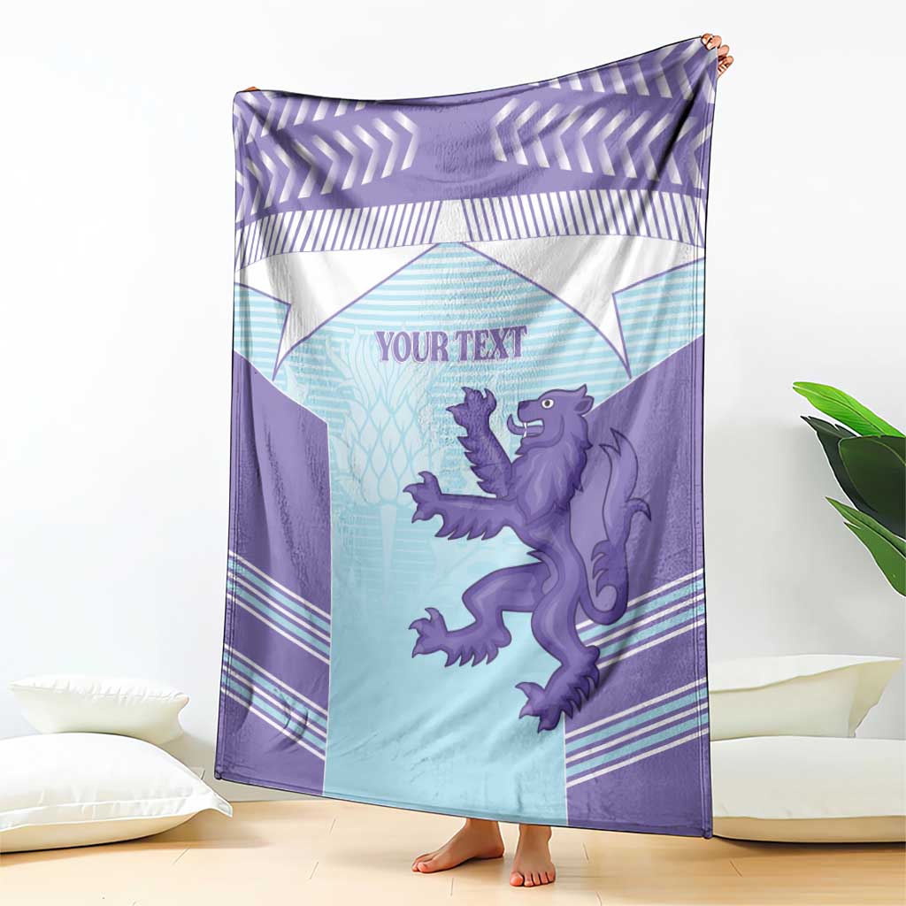 Scotland Football Custom Blanket 2026 Come On Scottish Dragon Thistle Cyan - Wonder Print Shop
