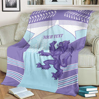 Scotland Football Custom Blanket 2026 Come On Scottish Dragon Thistle Cyan - Wonder Print Shop