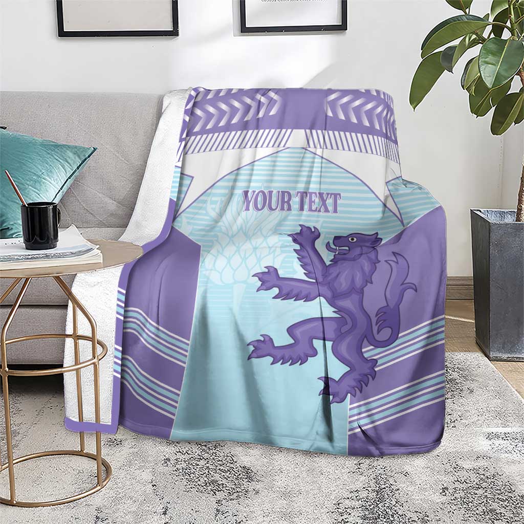 Scotland Football Custom Blanket 2026 Come On Scottish Dragon Thistle Cyan - Wonder Print Shop
