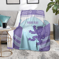 Scotland Football Custom Blanket 2026 Come On Scottish Dragon Thistle Cyan - Wonder Print Shop