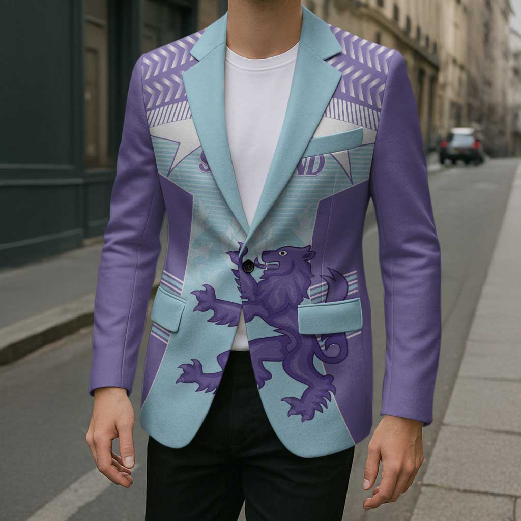 Scotland Football Custom Blazer 2026 Come On Scottish Dragon Thistle Cyan - Wonder Print Shop