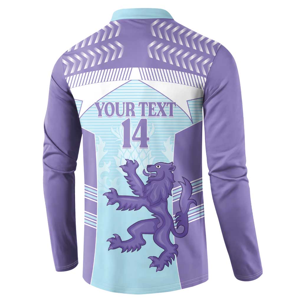 Scotland Football Custom Button Sweatshirt 2026 Come On Scottish Dragon Thistle Cyan - Wonder Print Shop
