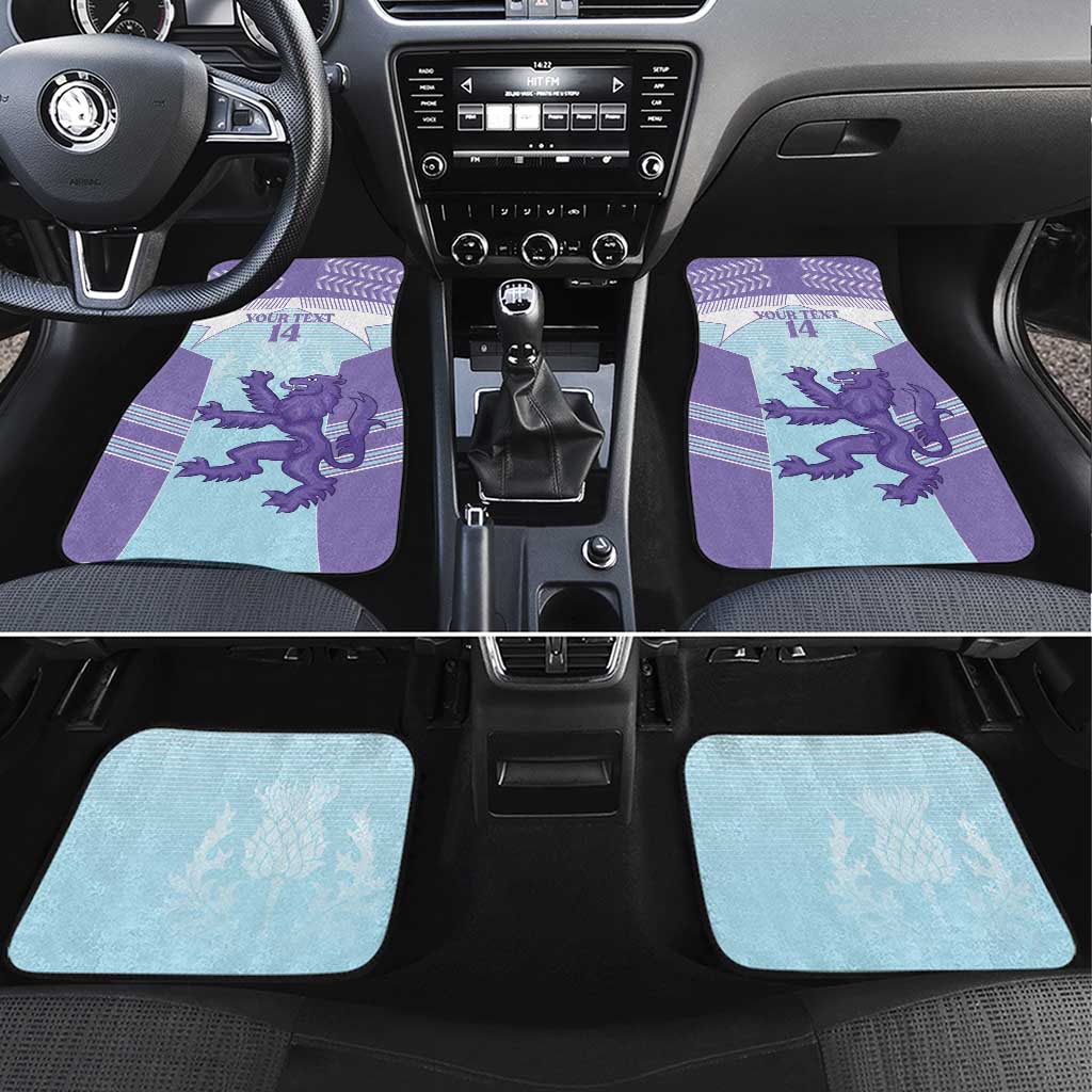Scotland Football Custom Car Mats 2026 Come On Scottish Dragon Thistle Cyan - Wonder Print Shop