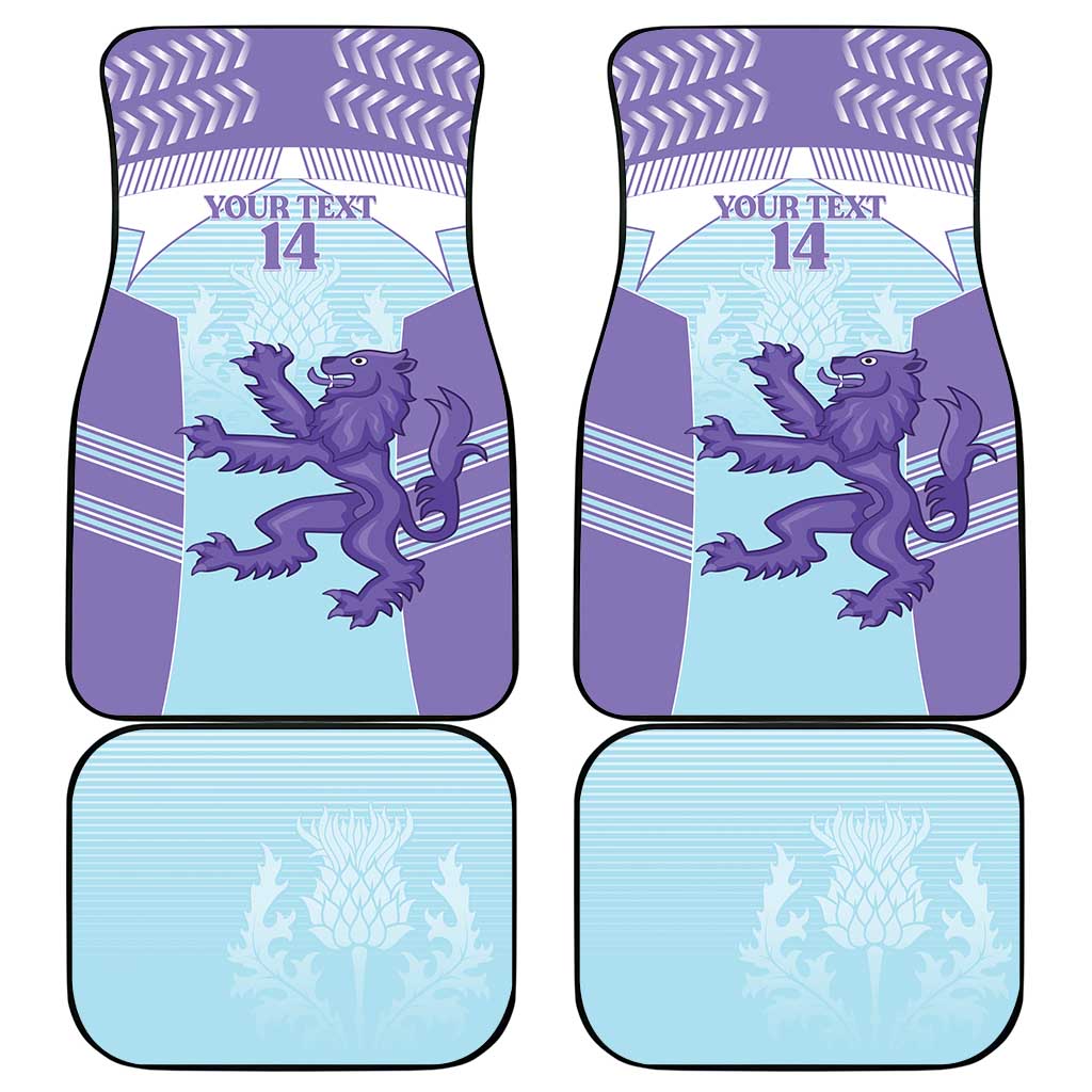 Scotland Football Custom Car Mats 2026 Come On Scottish Dragon Thistle Cyan - Wonder Print Shop