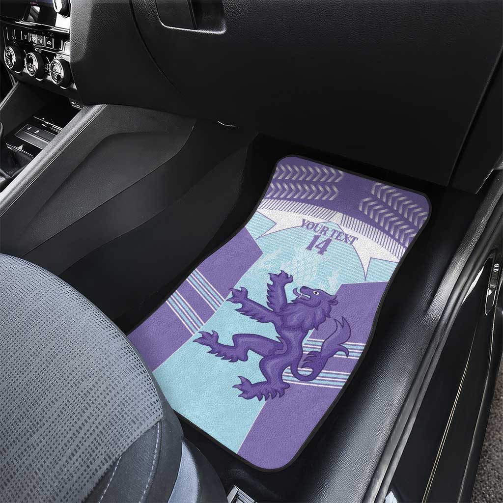 Scotland Football Custom Car Mats 2026 Come On Scottish Dragon Thistle Cyan - Wonder Print Shop